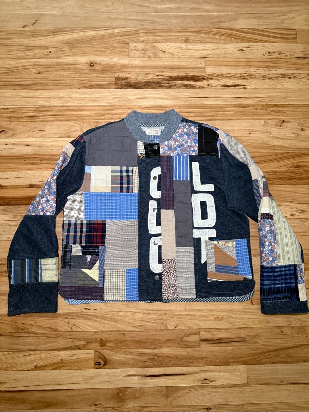 Handmade Quilted Patchwork Bomber Style Jacket